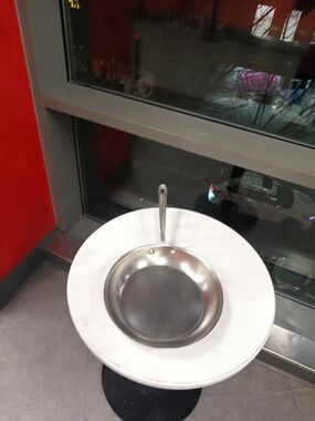 Stainless Steel Frying Pan - Silver